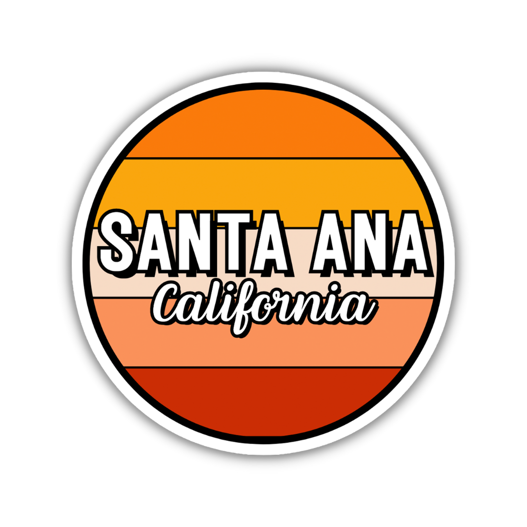 Santa Ana, California Circle Sticker