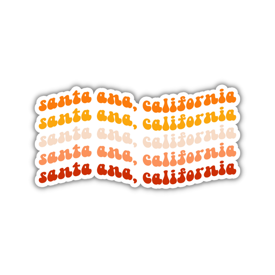 Santa Ana, California Retro Sticker