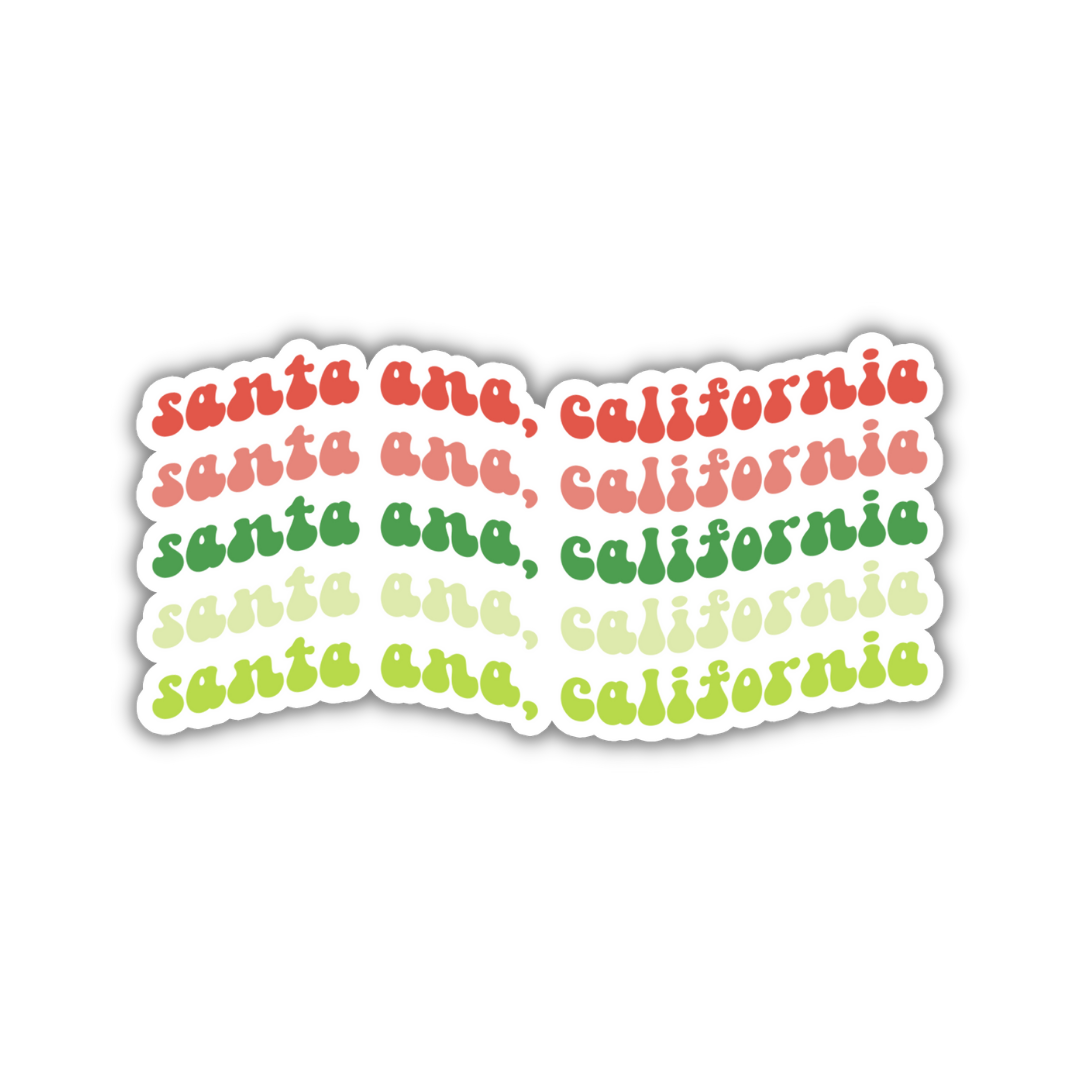 Santa Ana, California Retro Sticker
