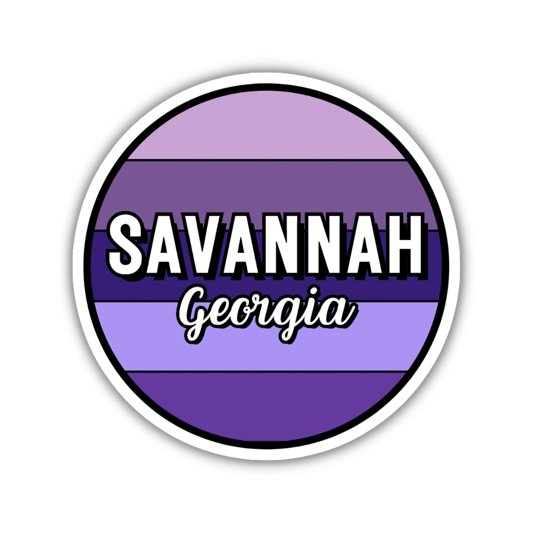 Savannah, Georgia Circle Sticker