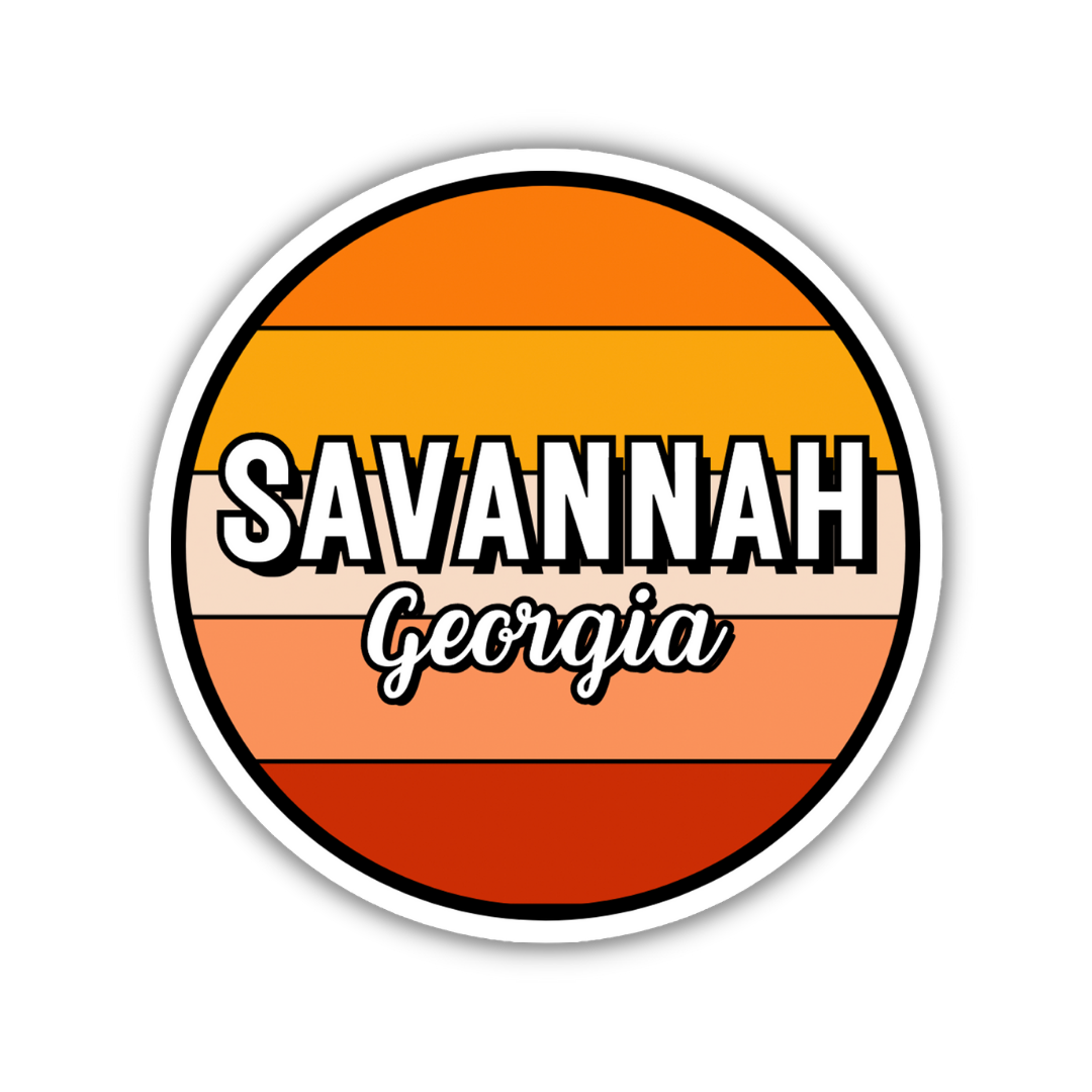 Savannah, Georgia Circle Sticker