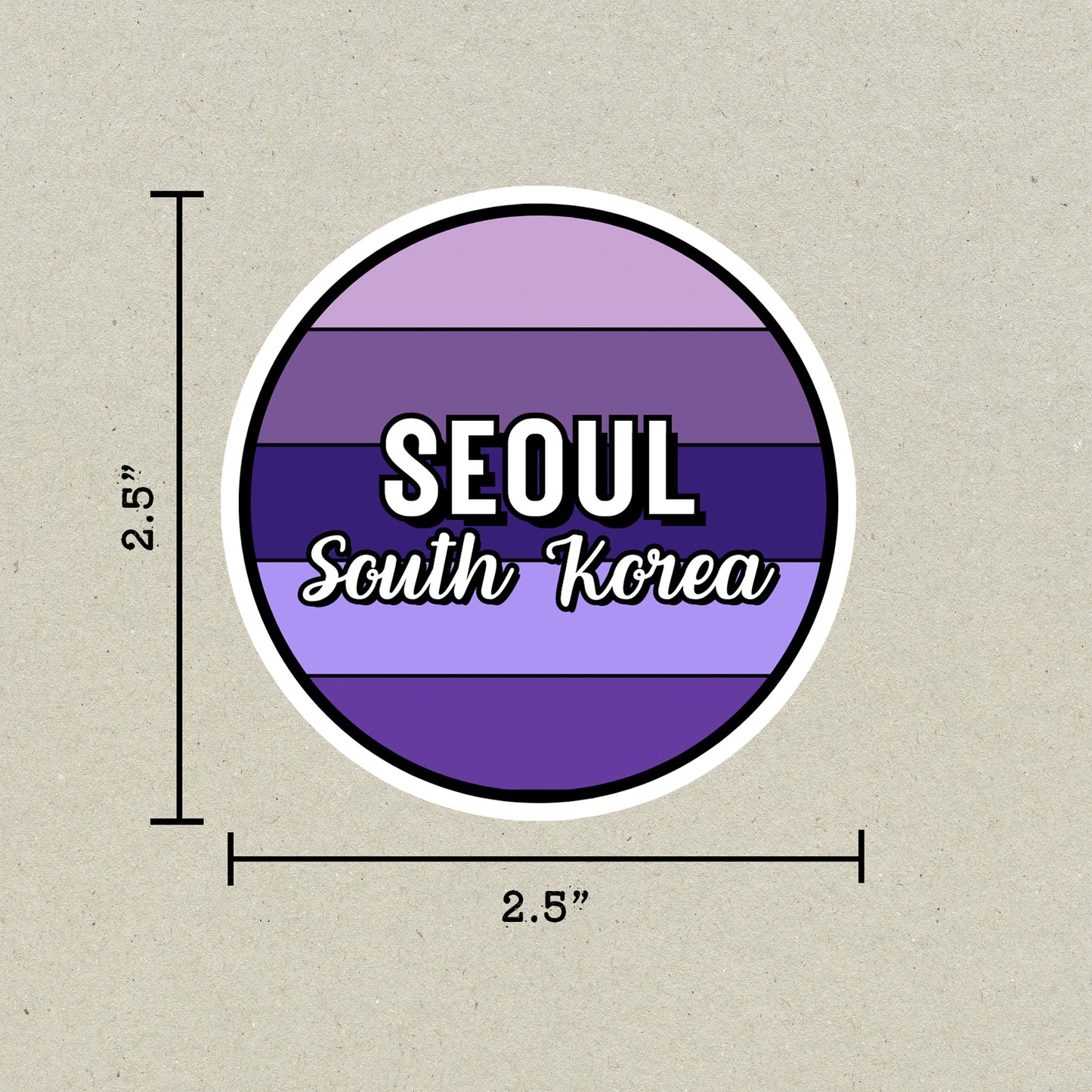 Seoul, South Korea Circle Sticker