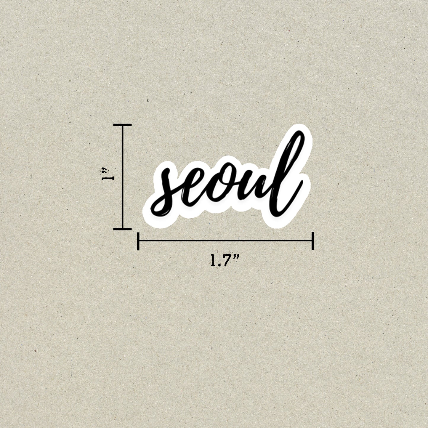Seoul Cursive Sticker