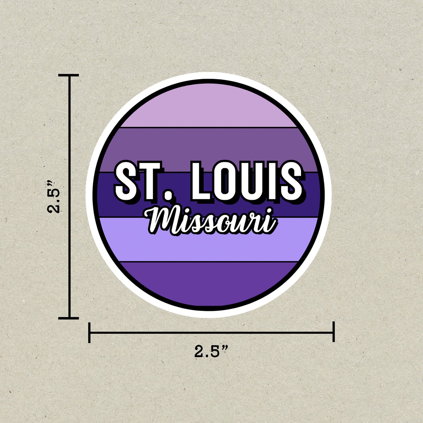 St. Louis, Missouri Circle Sticker
