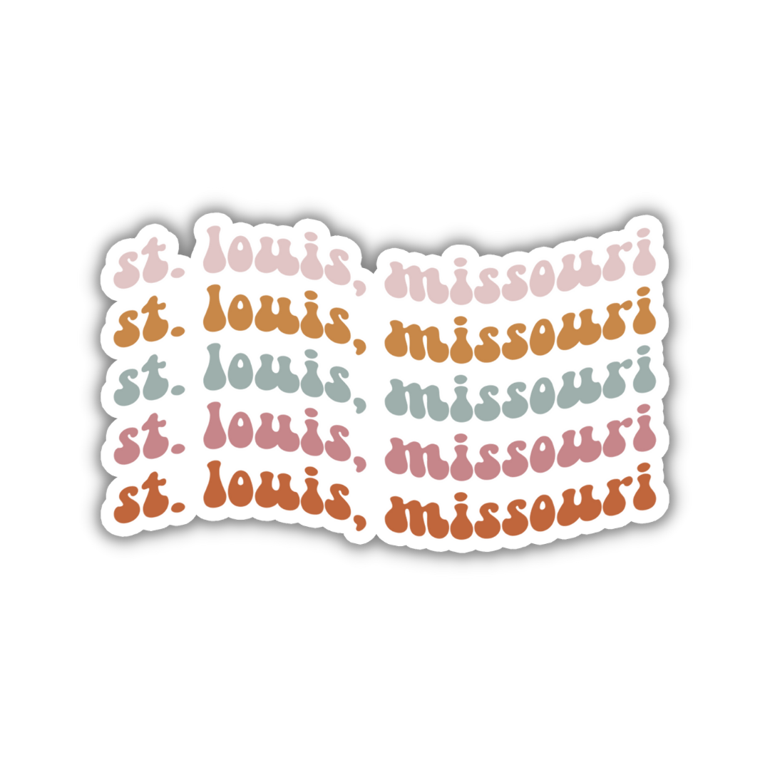 St. Louis, Missouri Retro Sticker