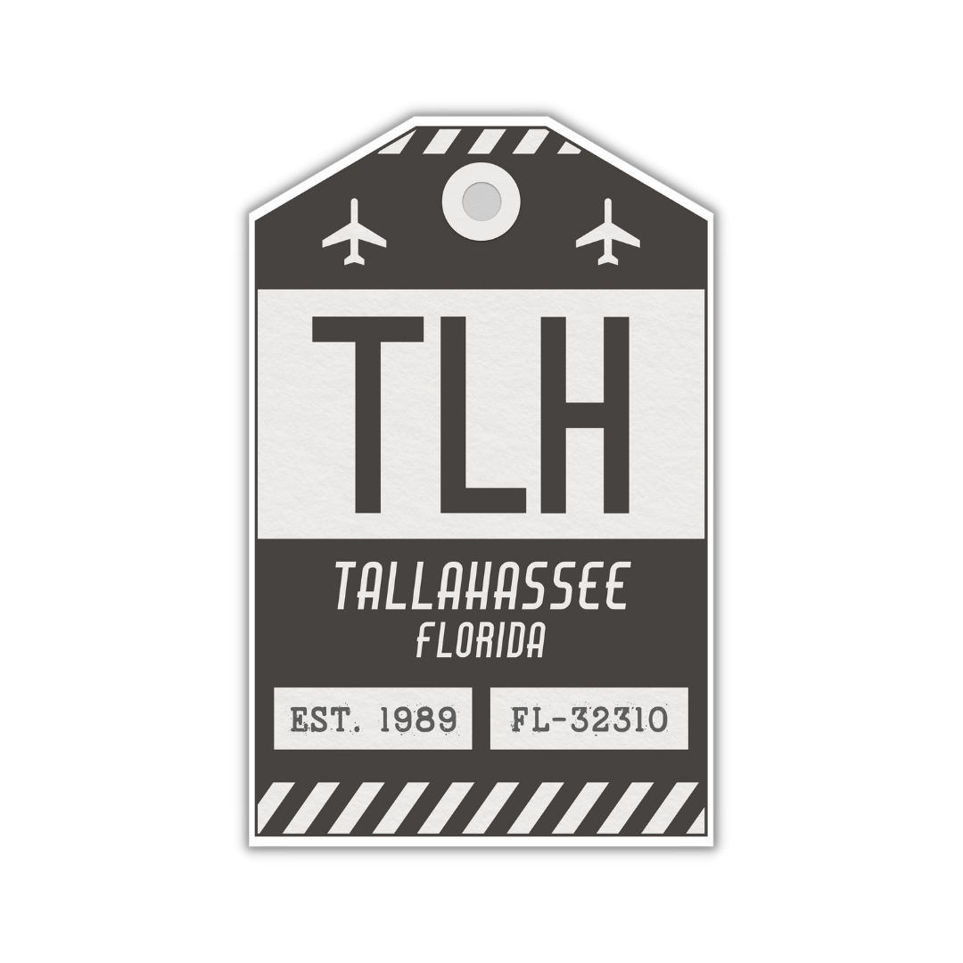 TLH Vintage Luggage Tag Sticker