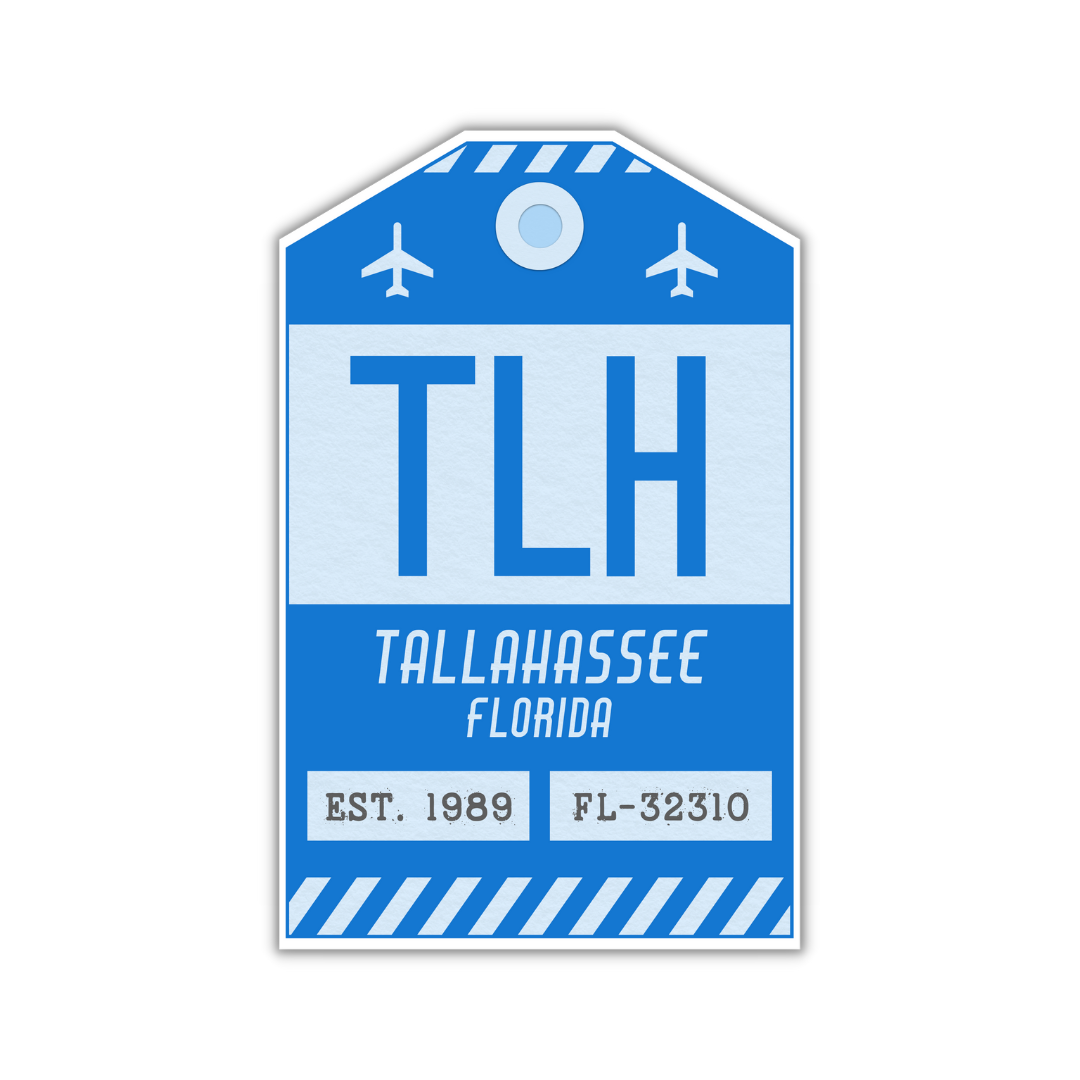 TLH Vintage Luggage Tag Sticker