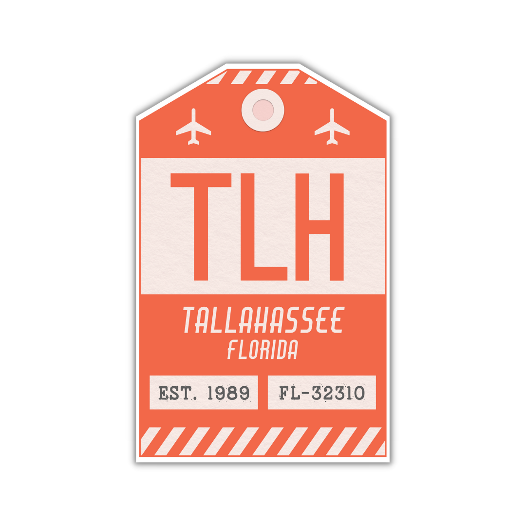 TLH Vintage Luggage Tag Sticker