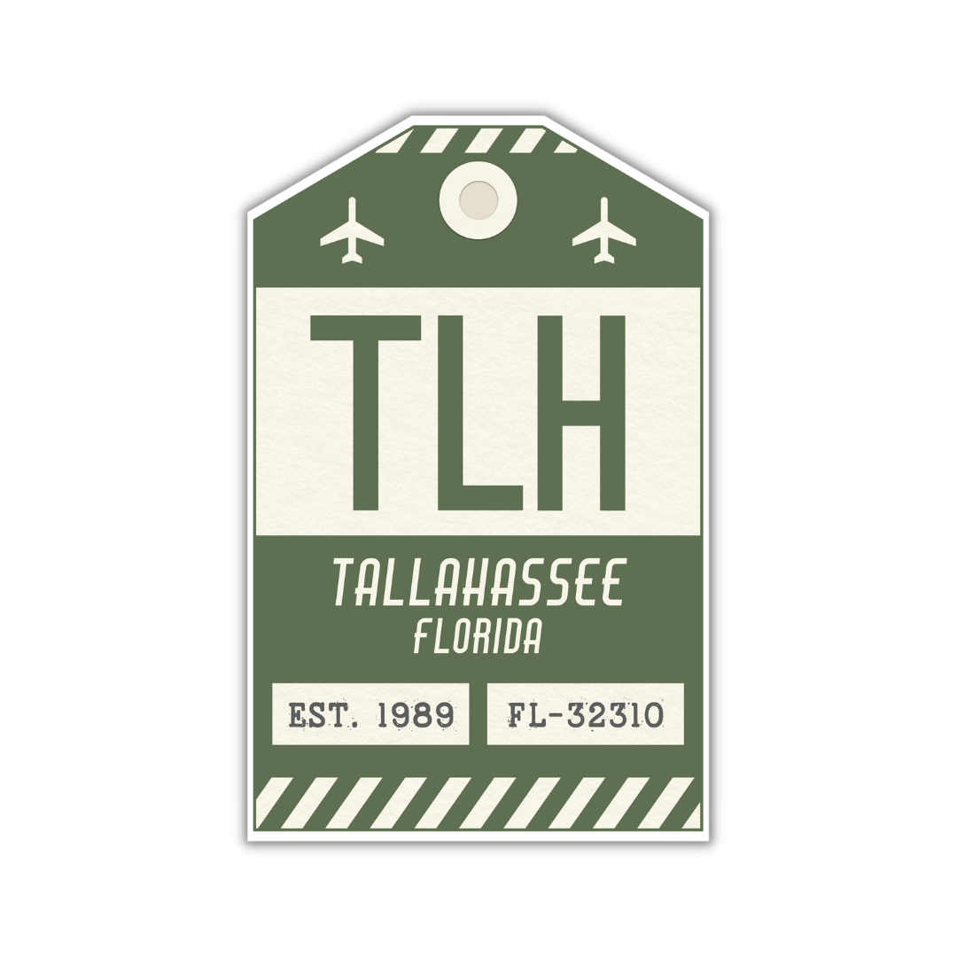 TLH Vintage Luggage Tag Sticker