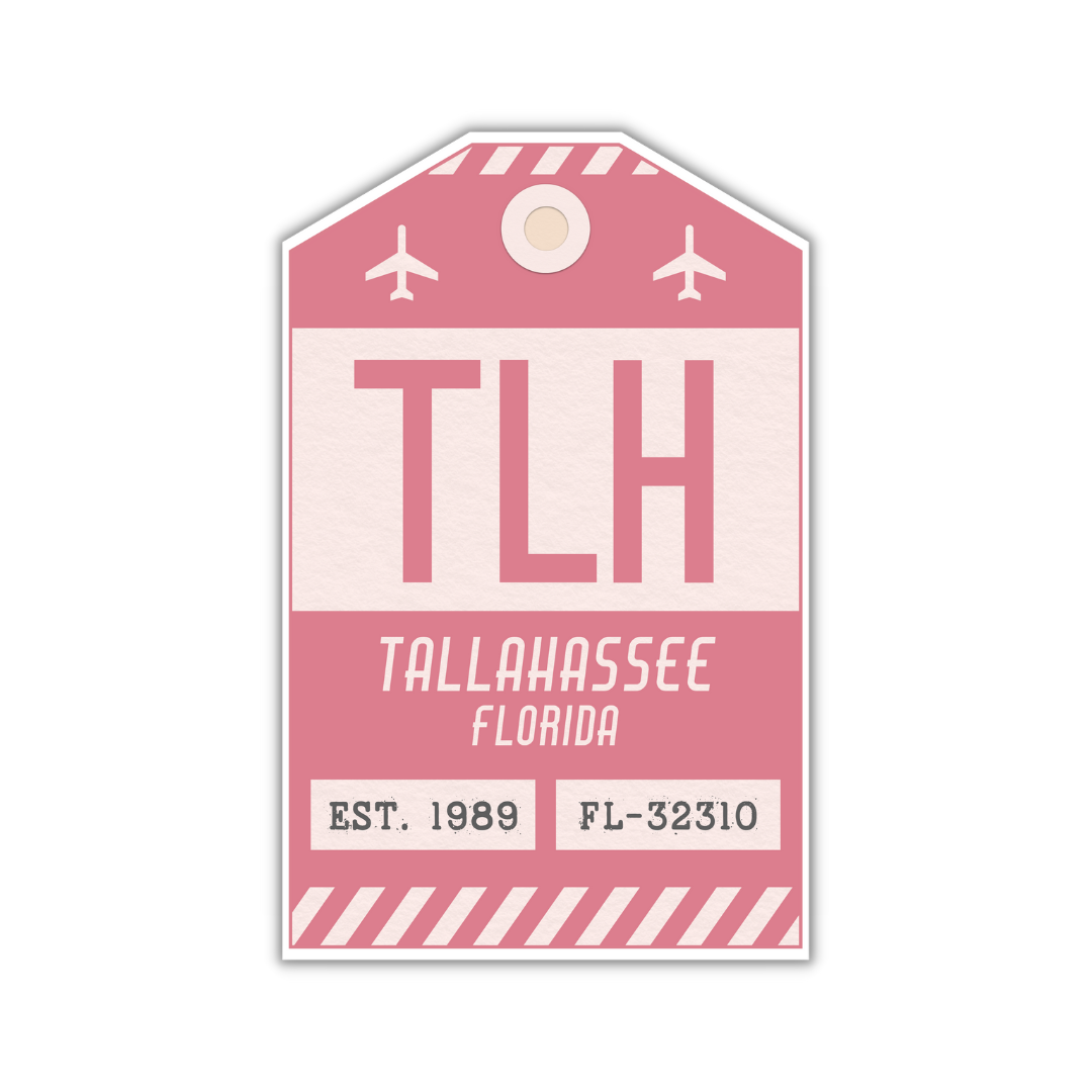 TLH Vintage Luggage Tag Sticker