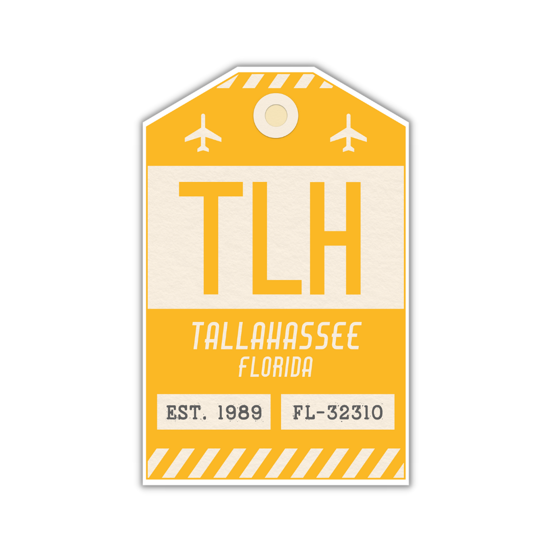 TLH Vintage Luggage Tag Sticker