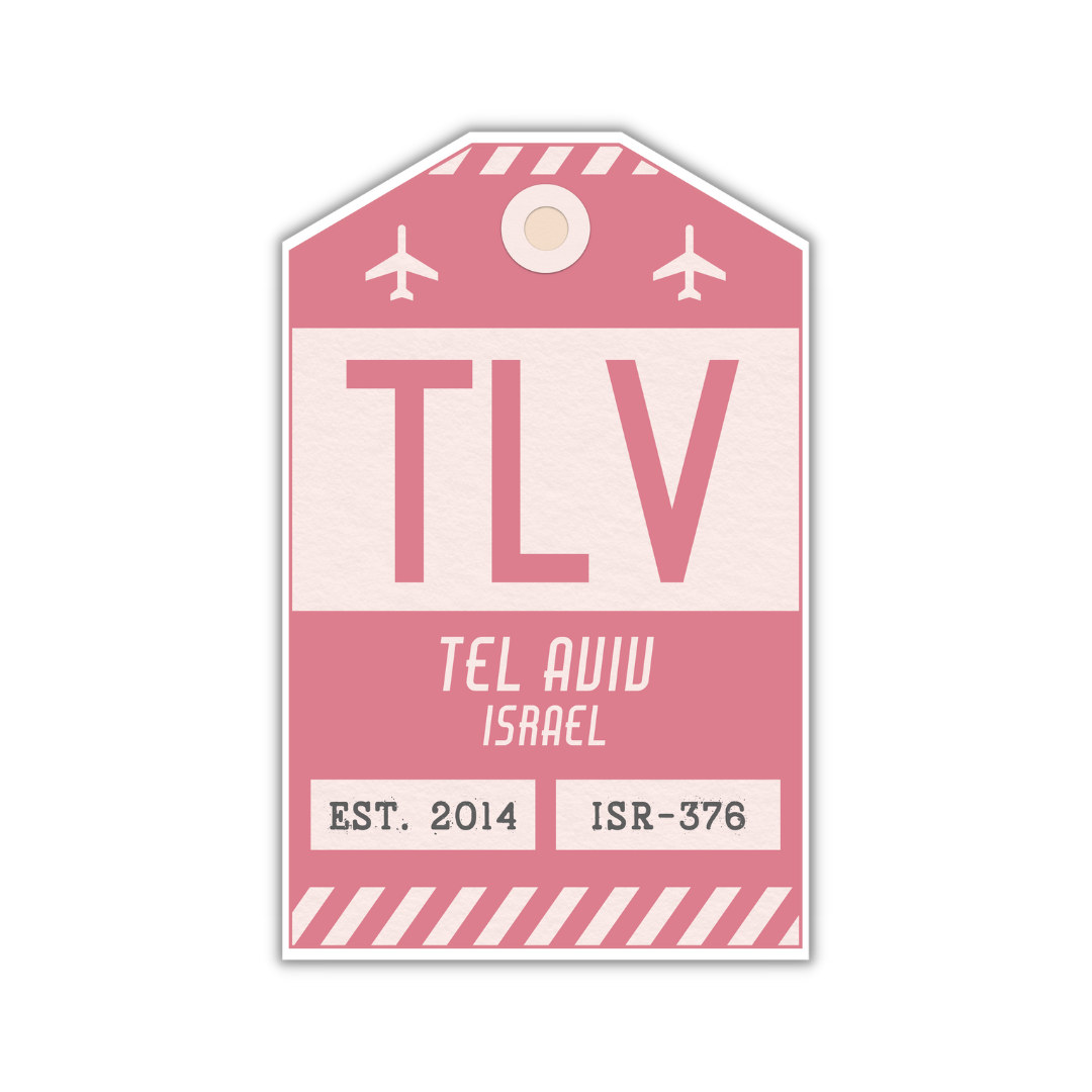TLV Vintage Luggage Tag Sticker