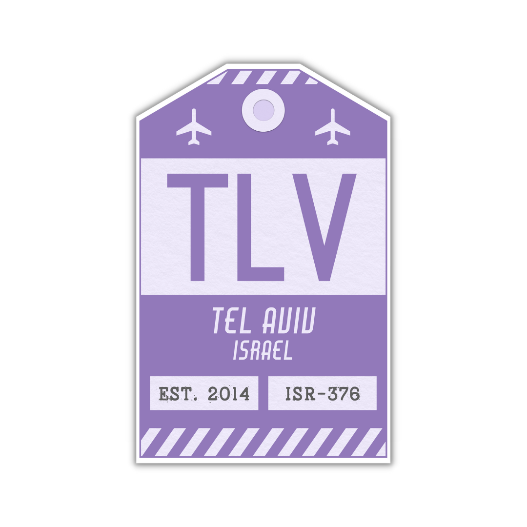TLV Vintage Luggage Tag Sticker