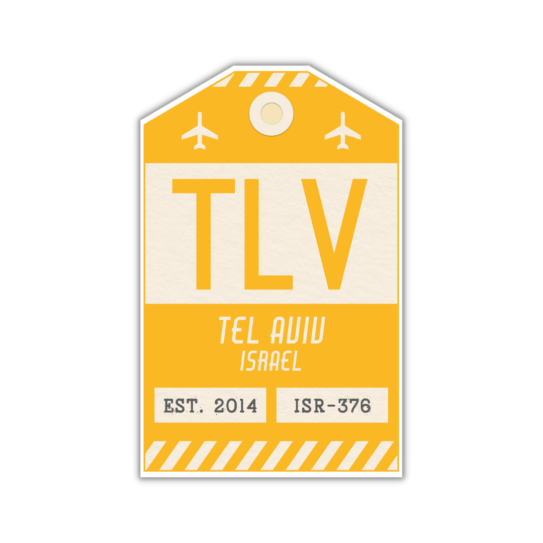 TLV Vintage Luggage Tag Sticker