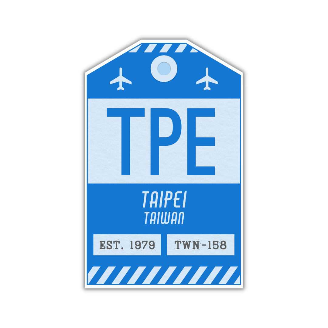 TPE Vintage Luggage Tag Sticker