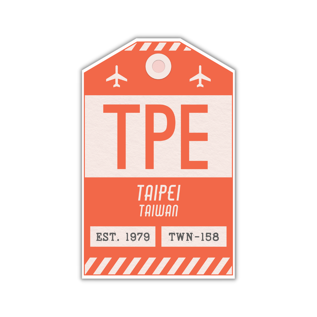 TPE Vintage Luggage Tag Sticker