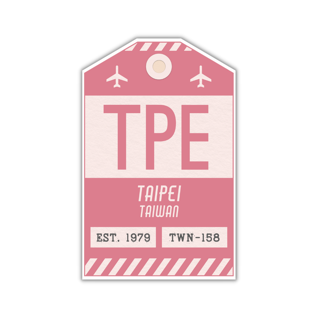TPE Vintage Luggage Tag Sticker