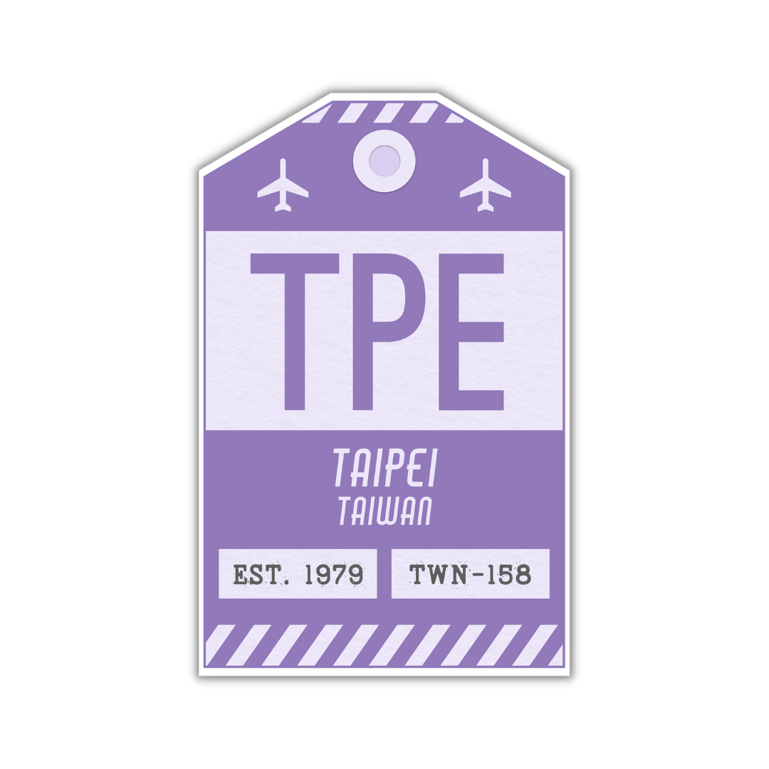 TPE Vintage Luggage Tag Sticker