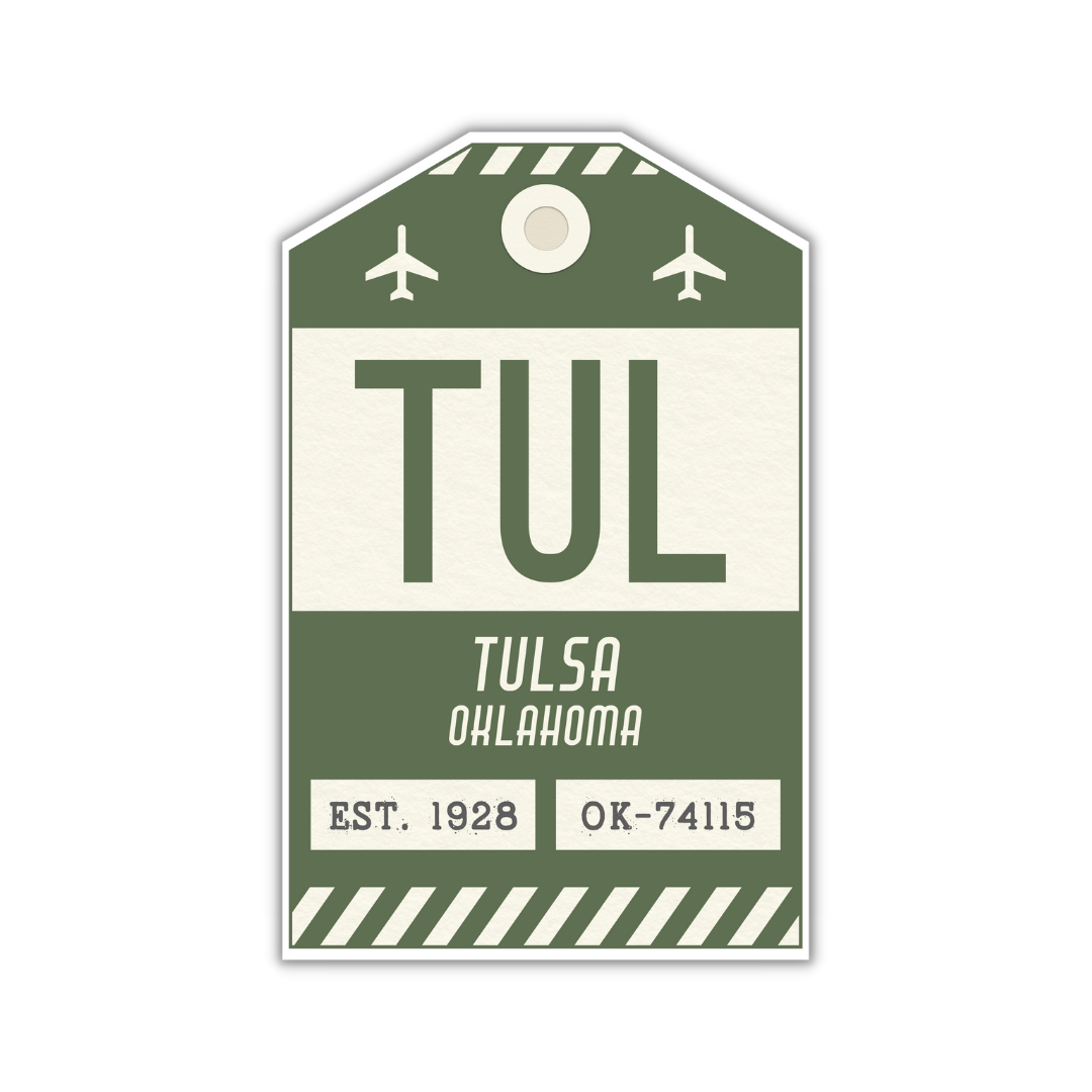 TUL Vintage Luggage Tag Sticker
