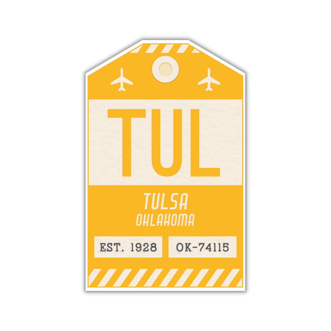 TUL Vintage Luggage Tag Sticker