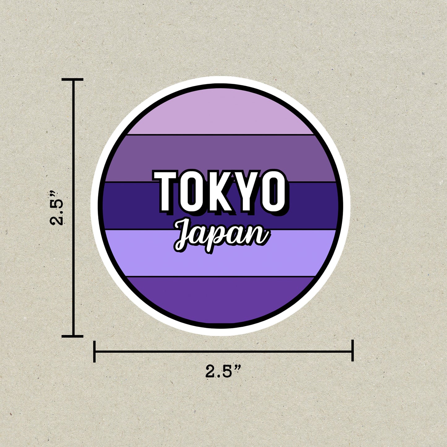 Tokyo, Japan Circle Sticker