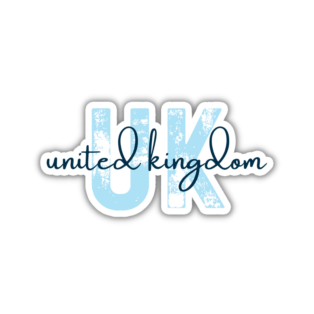 United Kingdom Country Code Sticker