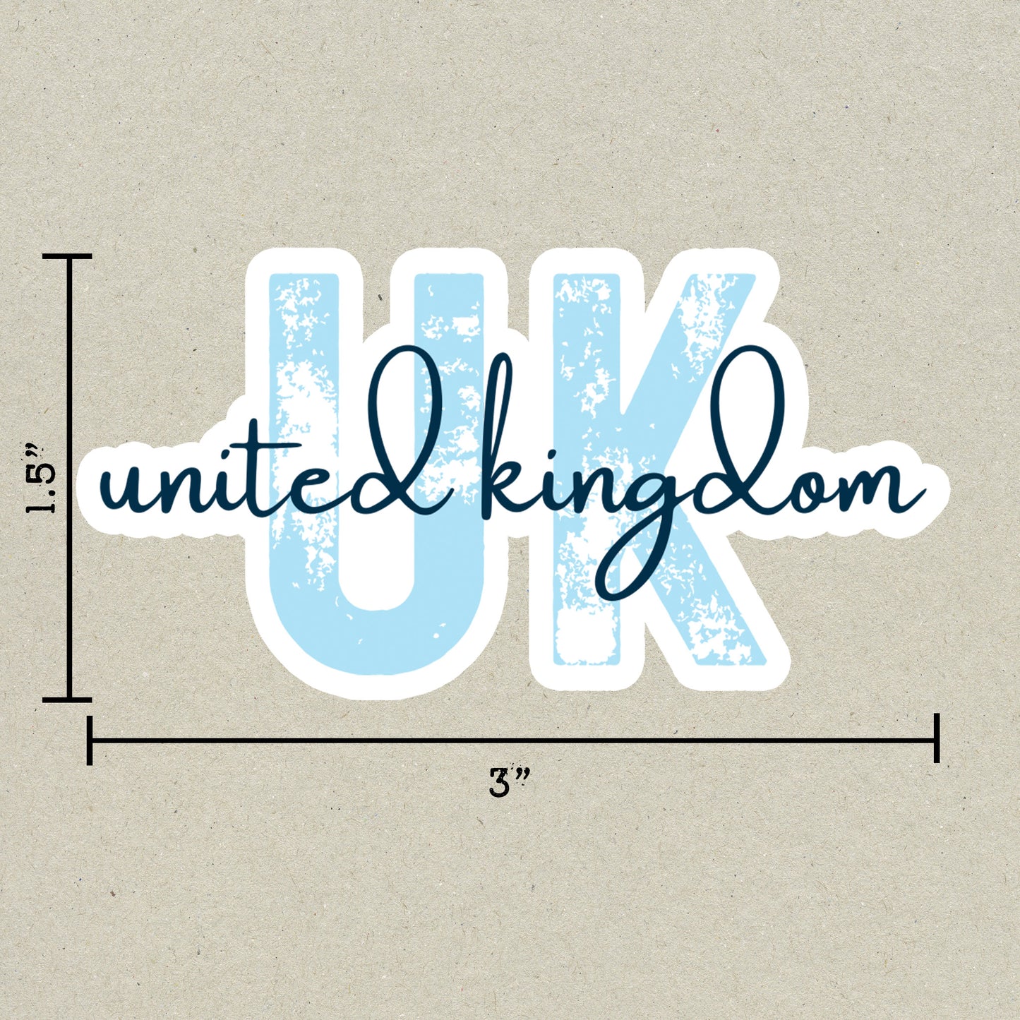 United Kingdom Country Code Sticker