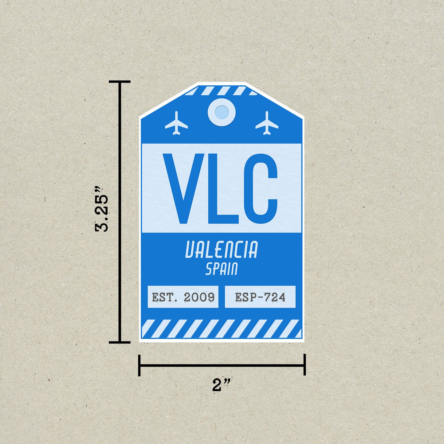 VLC Vintage Luggage Tag Sticker