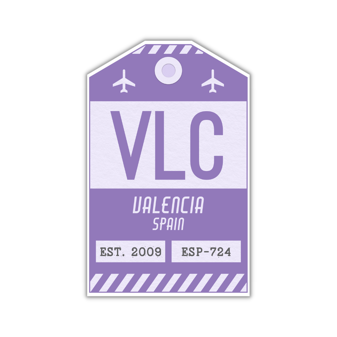 VLC Vintage Luggage Tag Sticker