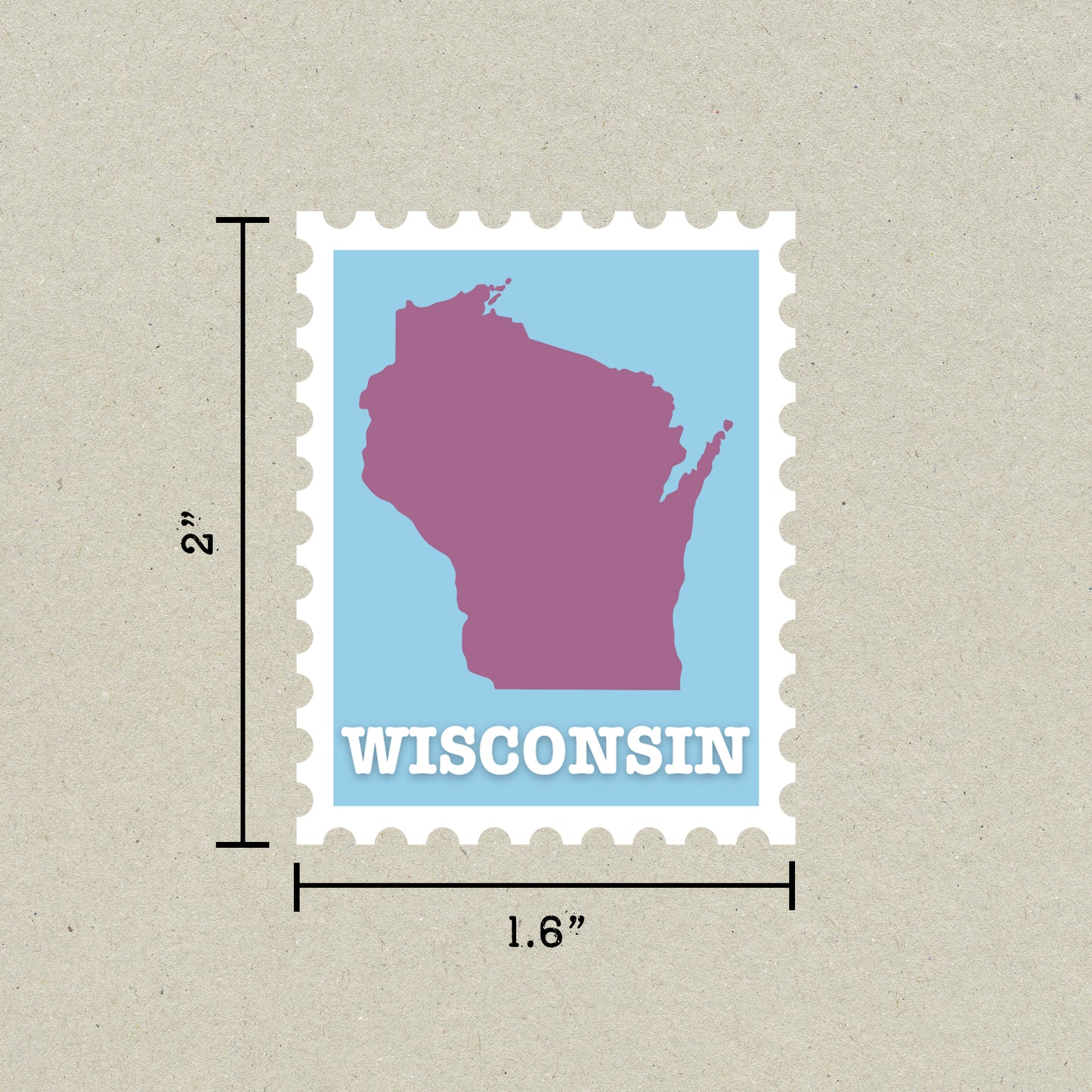Wisconsin Stamp Sticker
