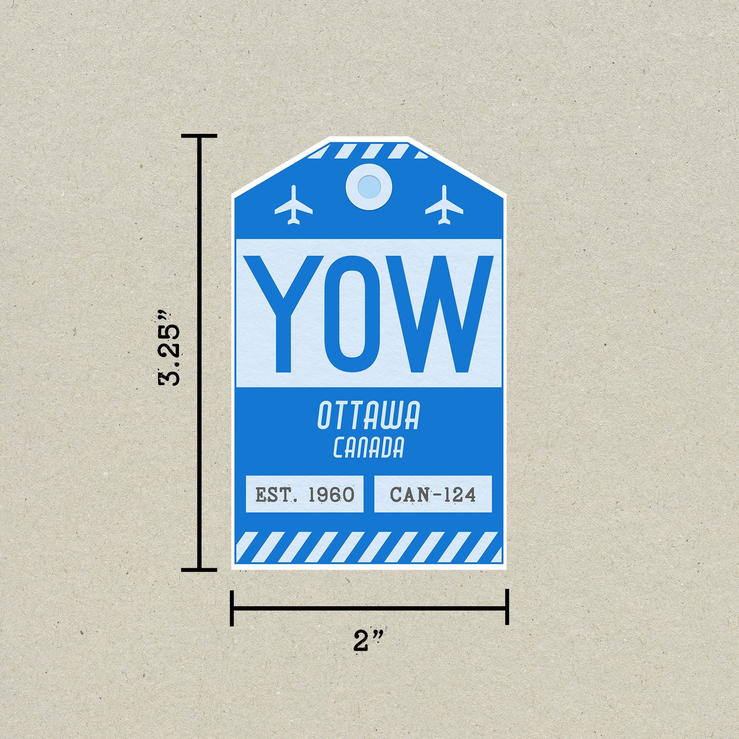 YOW Vintage Luggage Tag Sticker