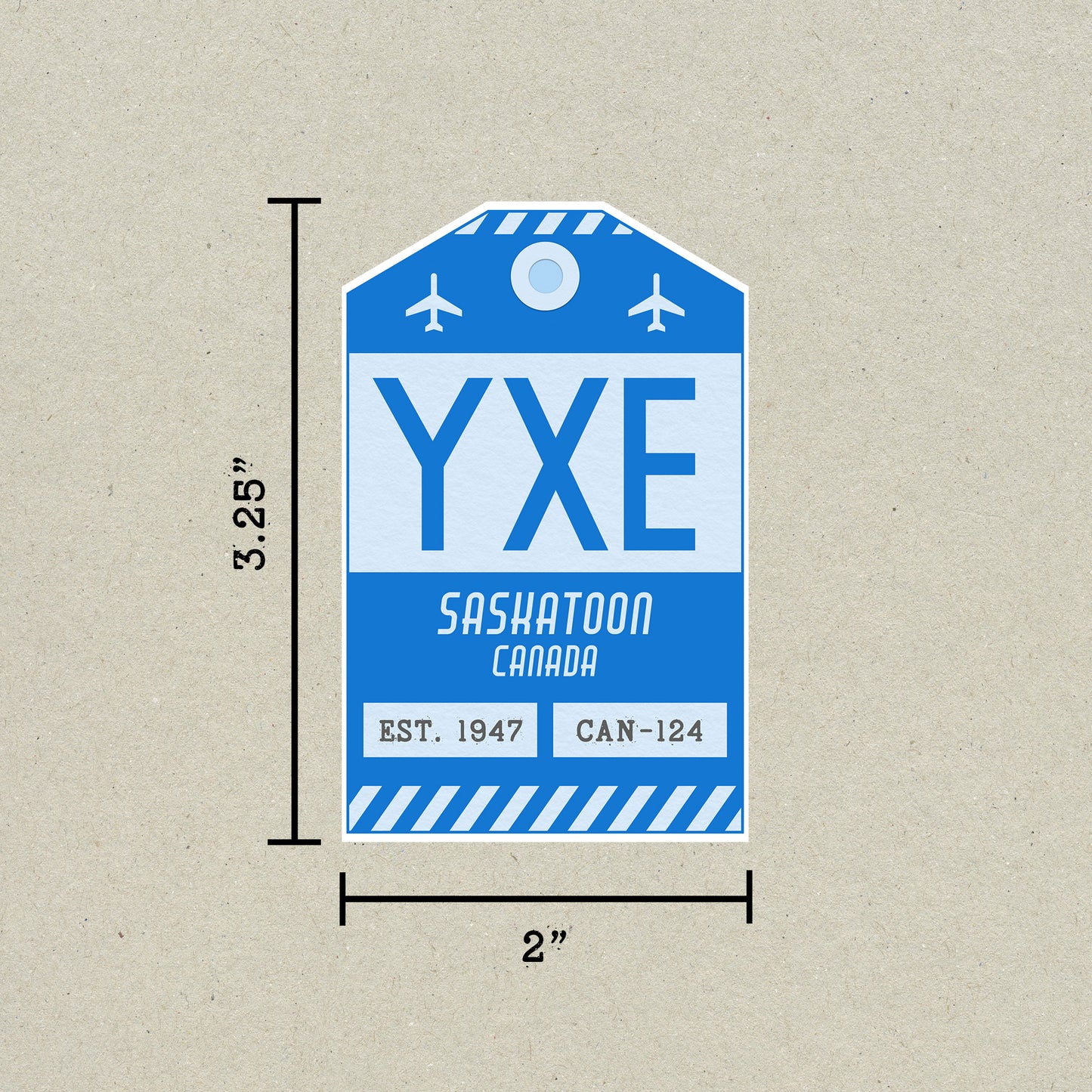 YXE Vintage Luggage Tag Sticker