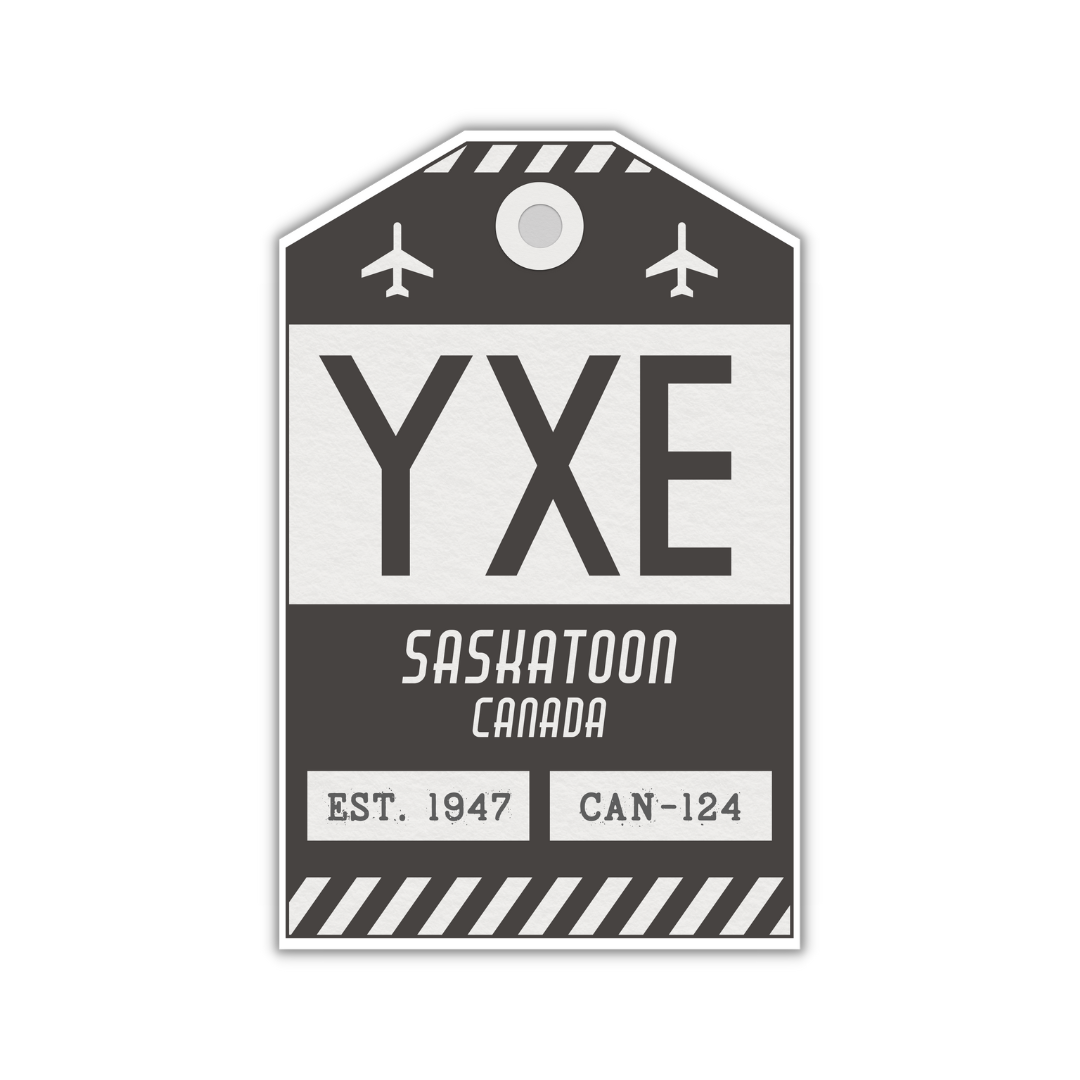 YXE Vintage Luggage Tag Sticker