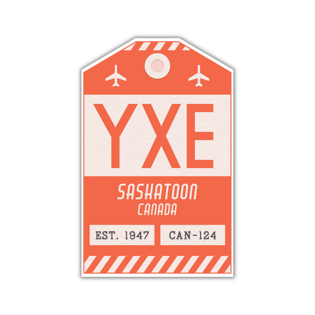 YXE Vintage Luggage Tag Sticker