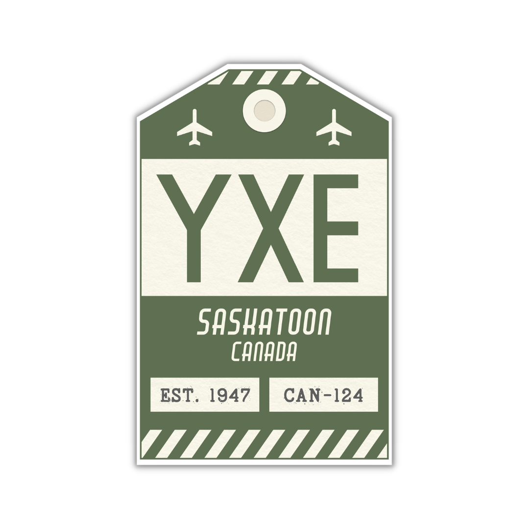 YXE Vintage Luggage Tag Sticker