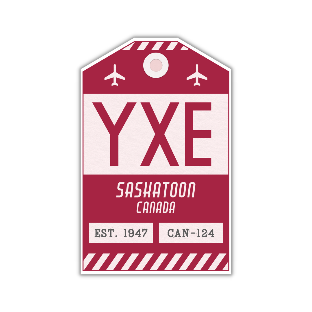 YXE Vintage Luggage Tag Sticker