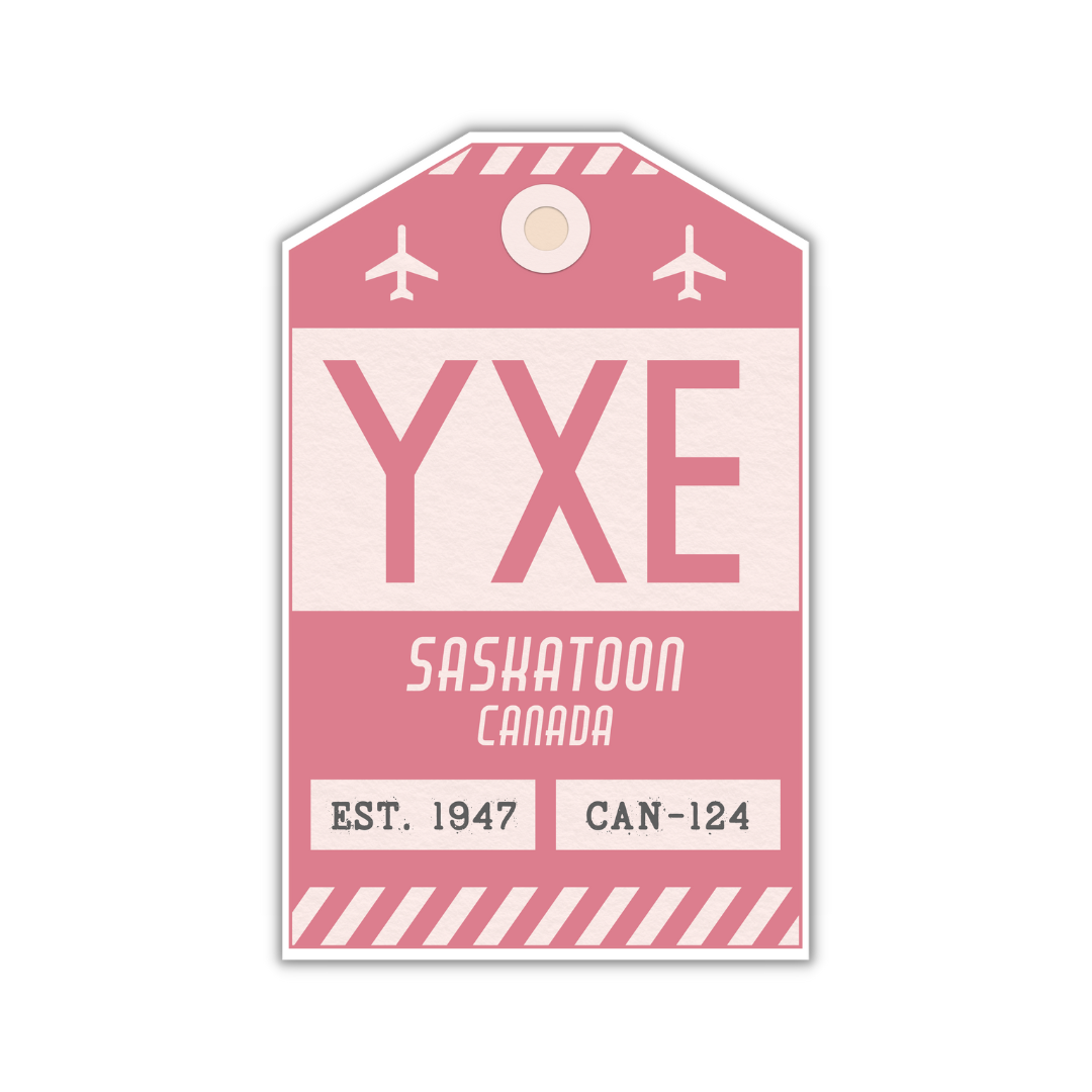 YXE Vintage Luggage Tag Sticker