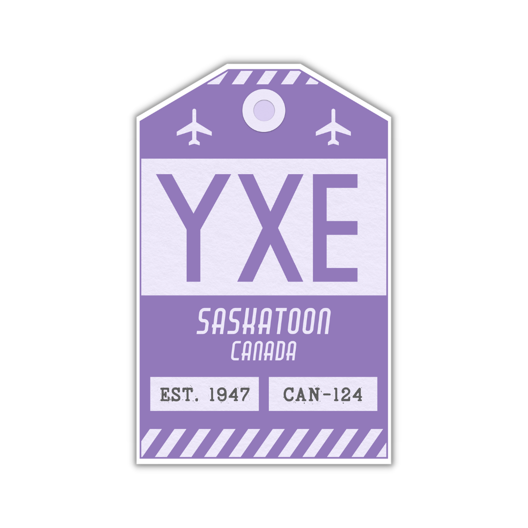 YXE Vintage Luggage Tag Sticker