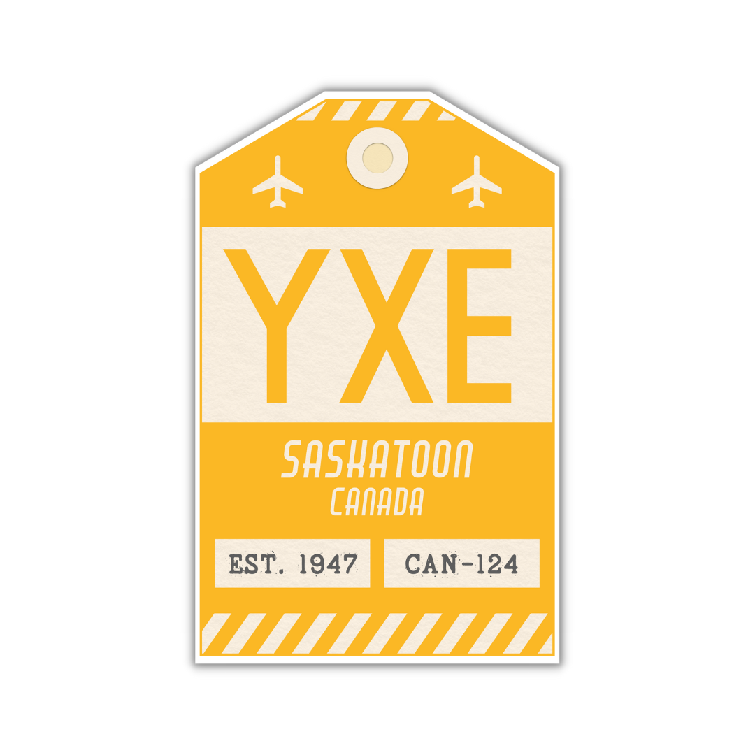 YXE Vintage Luggage Tag Sticker