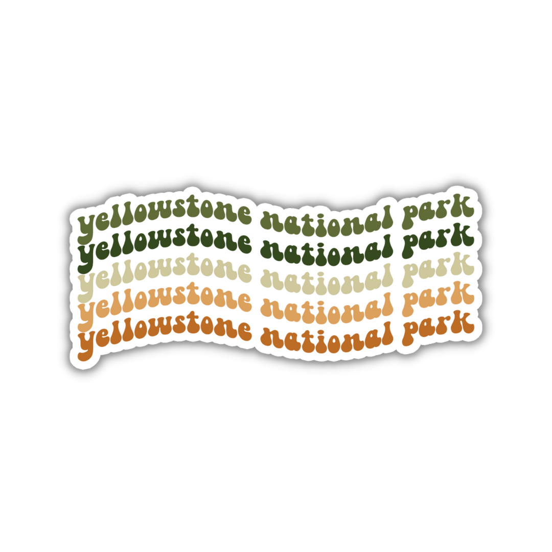 Yellowstone National Park Retro Sticker