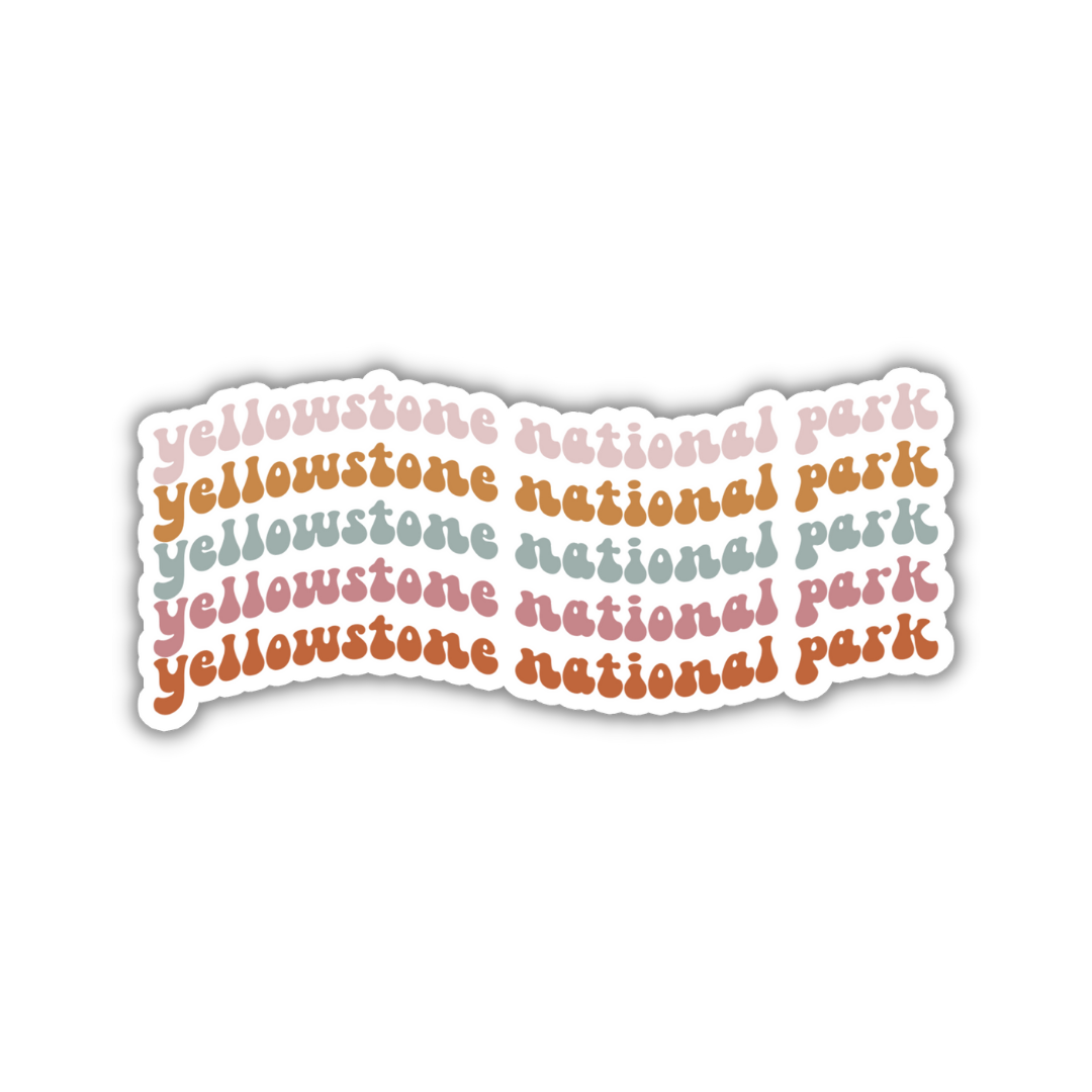Yellowstone National Park Retro Sticker