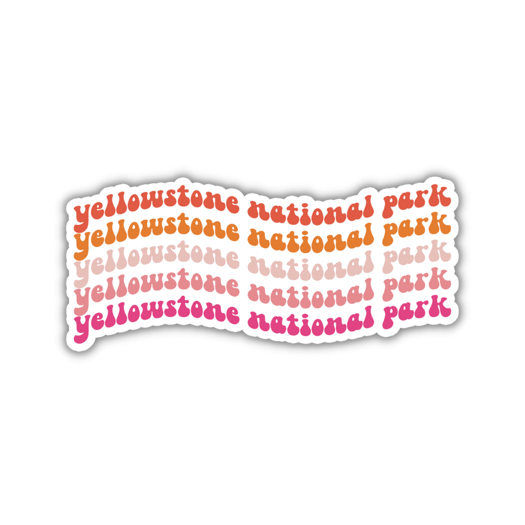 Yellowstone National Park Retro Sticker