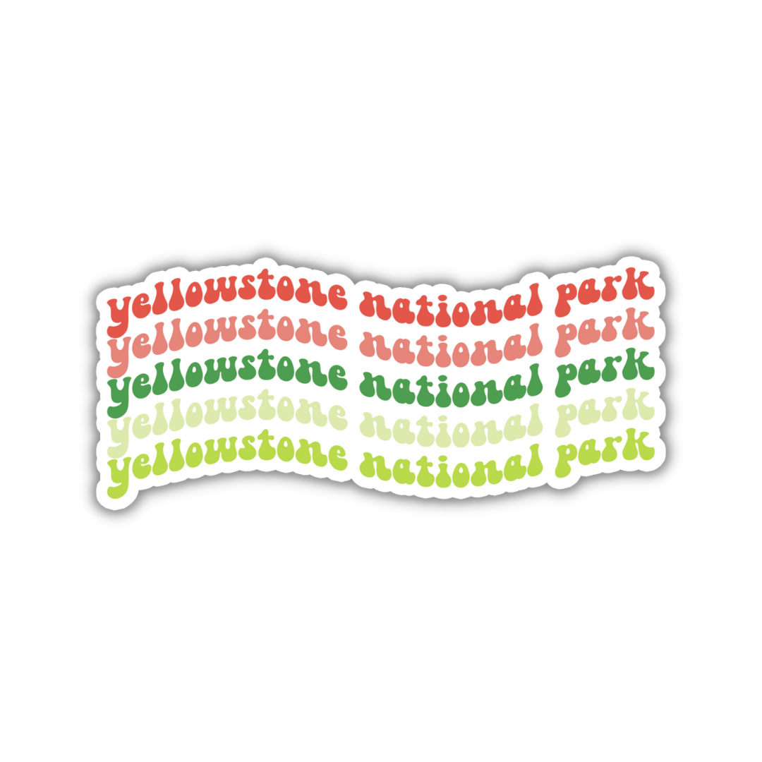 Yellowstone National Park Retro Sticker