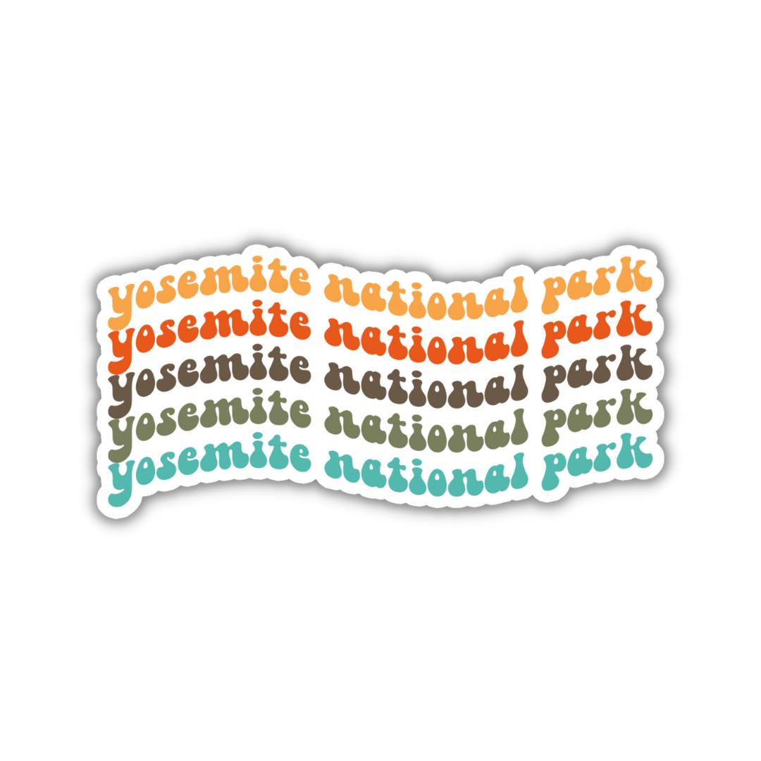 Yosemite National Park Retro Sticker
