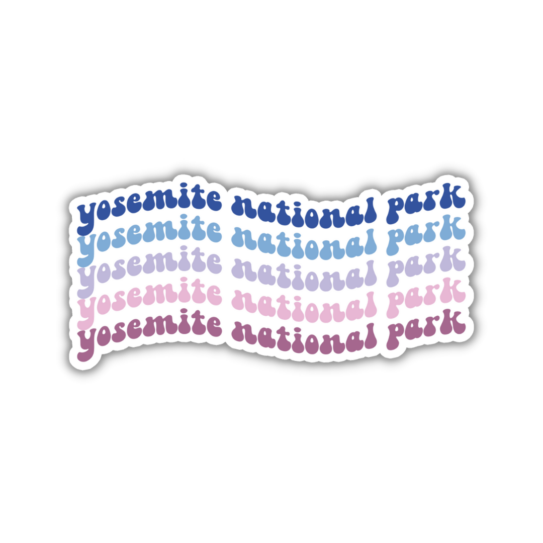 Yosemite National Park Retro Sticker
