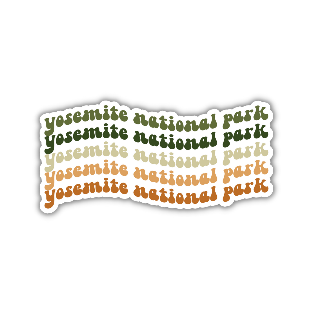 Yosemite National Park Retro Sticker
