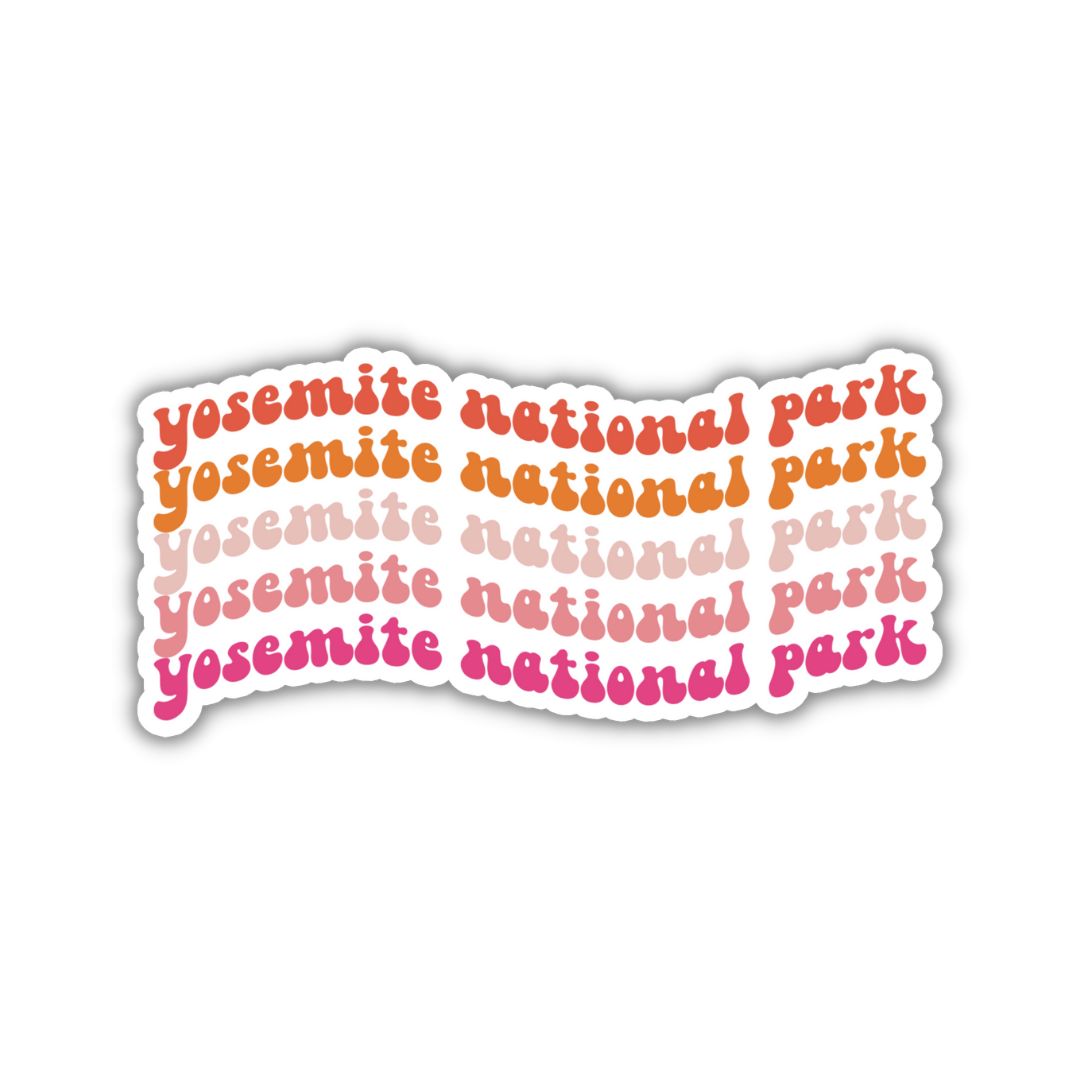 Yosemite National Park Retro Sticker