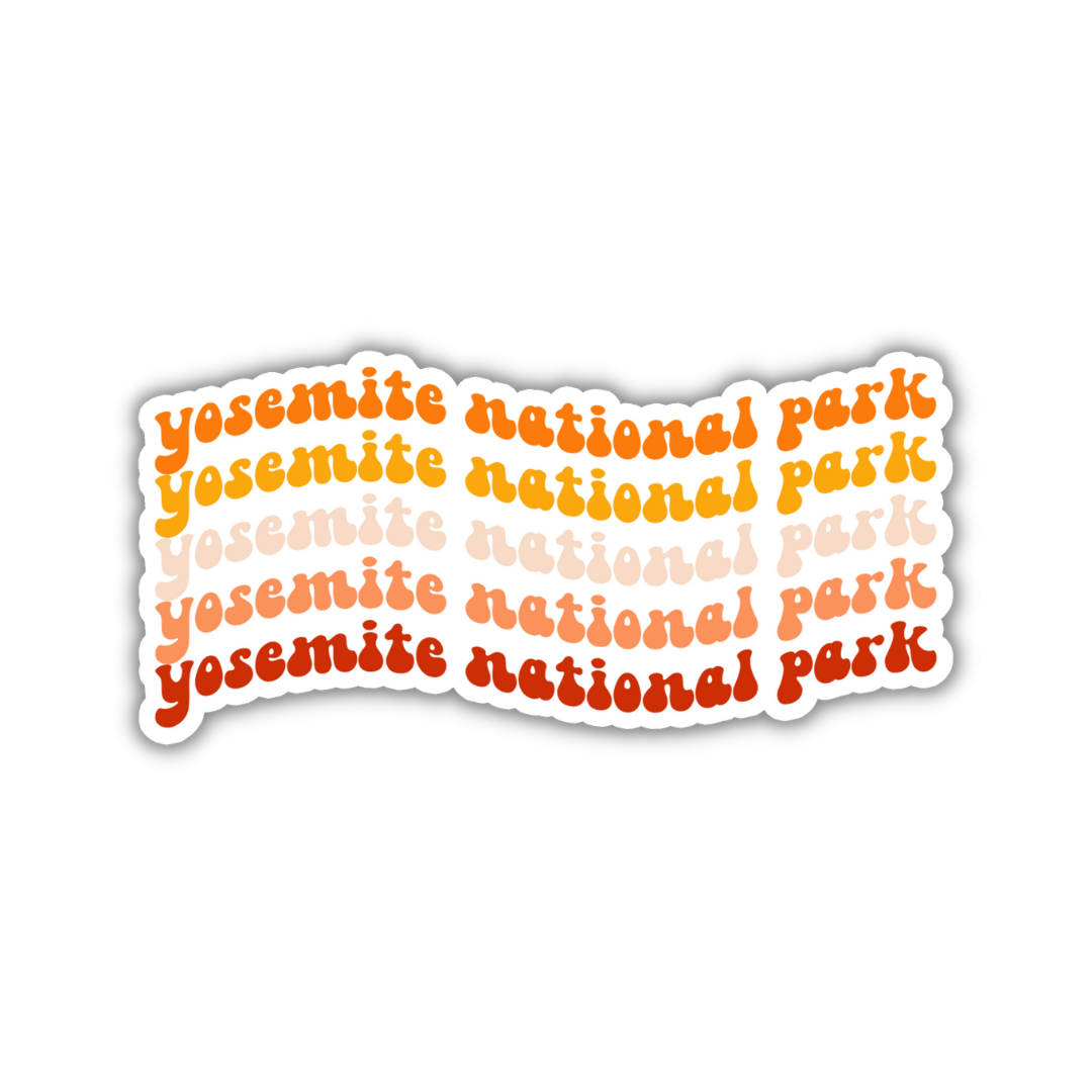 Yosemite National Park Retro Sticker