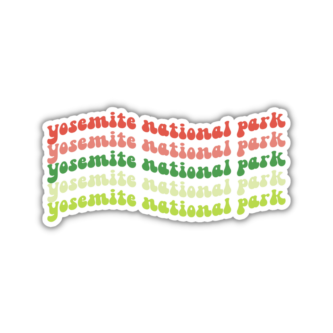 Yosemite National Park Retro Sticker