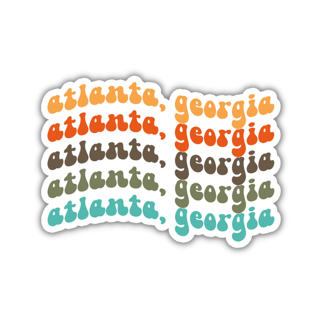 Atlanta, Georgia Retro Sticker